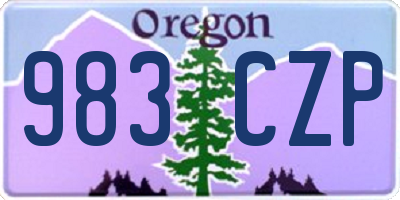 OR license plate 983CZP