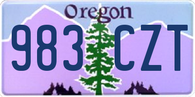 OR license plate 983CZT
