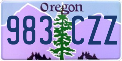 OR license plate 983CZZ