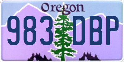 OR license plate 983DBP