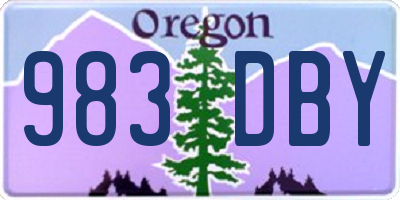 OR license plate 983DBY