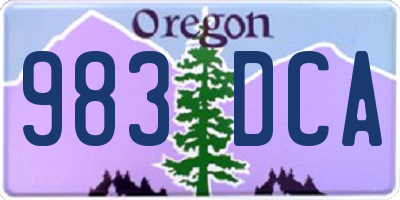 OR license plate 983DCA