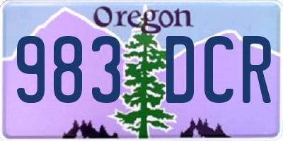 OR license plate 983DCR
