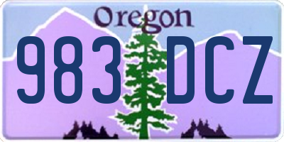 OR license plate 983DCZ