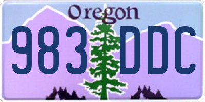 OR license plate 983DDC