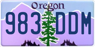 OR license plate 983DDM
