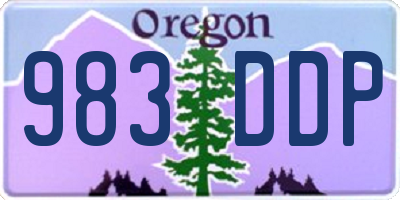 OR license plate 983DDP