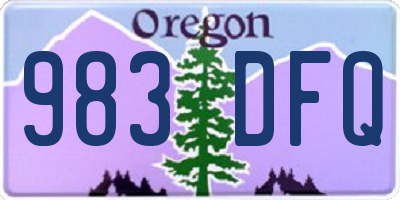 OR license plate 983DFQ