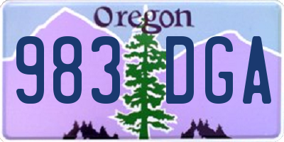 OR license plate 983DGA