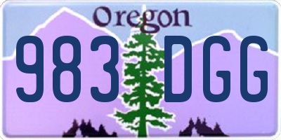 OR license plate 983DGG
