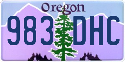 OR license plate 983DHC