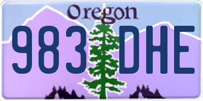 OR license plate 983DHE