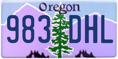 OR license plate 983DHL
