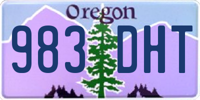 OR license plate 983DHT