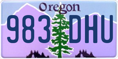 OR license plate 983DHU