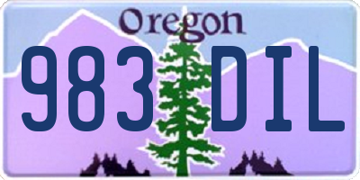 OR license plate 983DIL