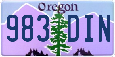 OR license plate 983DIN