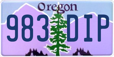 OR license plate 983DIP