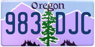 OR license plate 983DJC