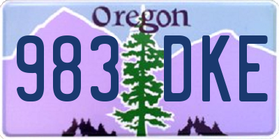 OR license plate 983DKE