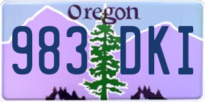 OR license plate 983DKI