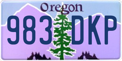 OR license plate 983DKP