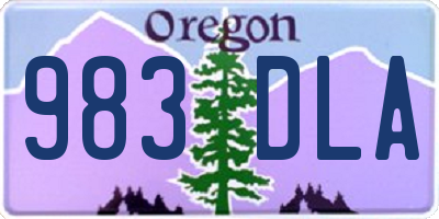 OR license plate 983DLA