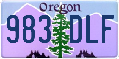 OR license plate 983DLF