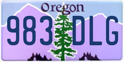 OR license plate 983DLG