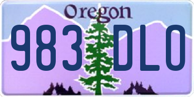 OR license plate 983DLO