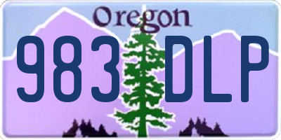 OR license plate 983DLP