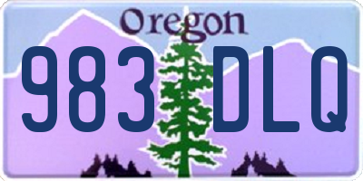 OR license plate 983DLQ