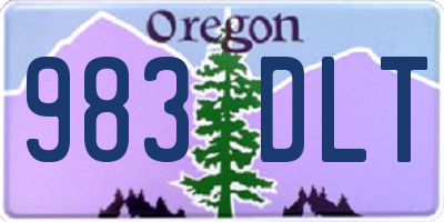 OR license plate 983DLT