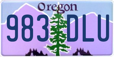 OR license plate 983DLU