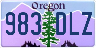 OR license plate 983DLZ