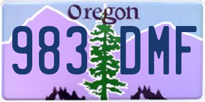 OR license plate 983DMF