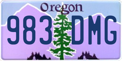 OR license plate 983DMG