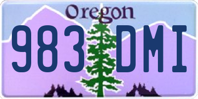 OR license plate 983DMI