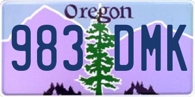 OR license plate 983DMK