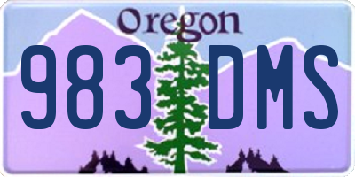 OR license plate 983DMS