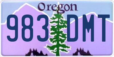 OR license plate 983DMT