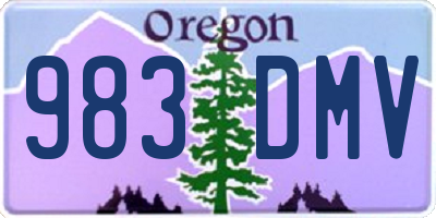 OR license plate 983DMV