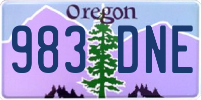 OR license plate 983DNE