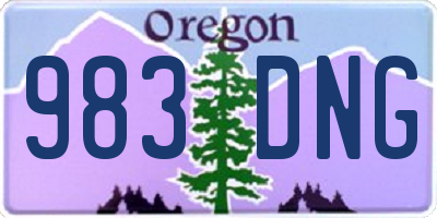 OR license plate 983DNG