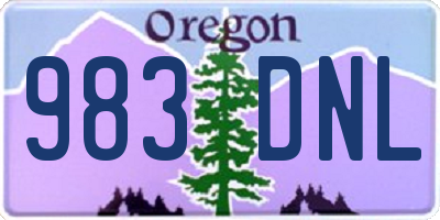 OR license plate 983DNL