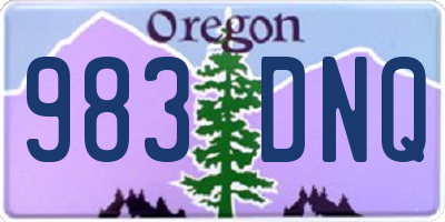 OR license plate 983DNQ
