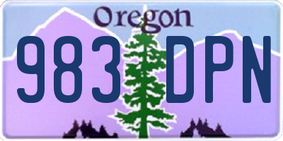 OR license plate 983DPN
