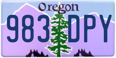 OR license plate 983DPY