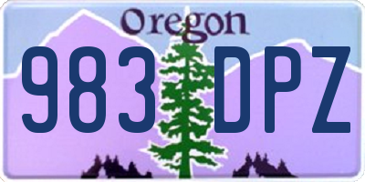 OR license plate 983DPZ