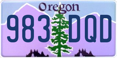 OR license plate 983DQD